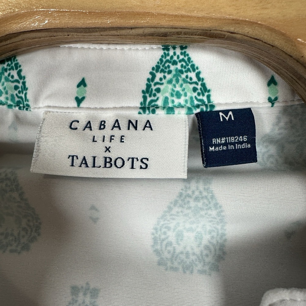 Cabana Life X Talbots Kamari Tie‎ Waist Tunic Cover-Up Dress UPF 50 Green Medium - Picture 6 of 7
